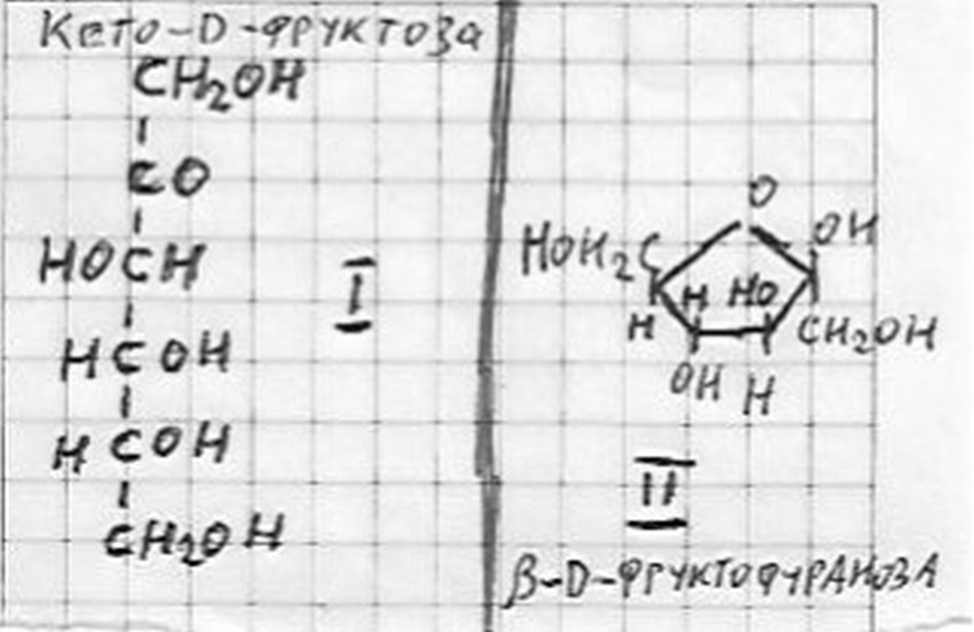 Кето-D-фруктоза и В-D-фруктофуракоза.